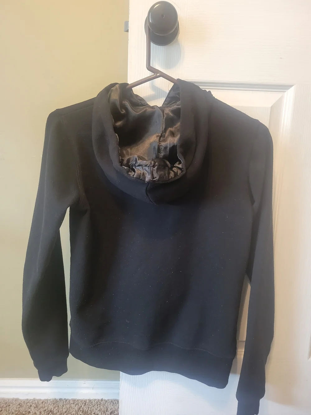 SoCal Black Zip-Up Hoodie with White Floral Script - Picture 2 of 2